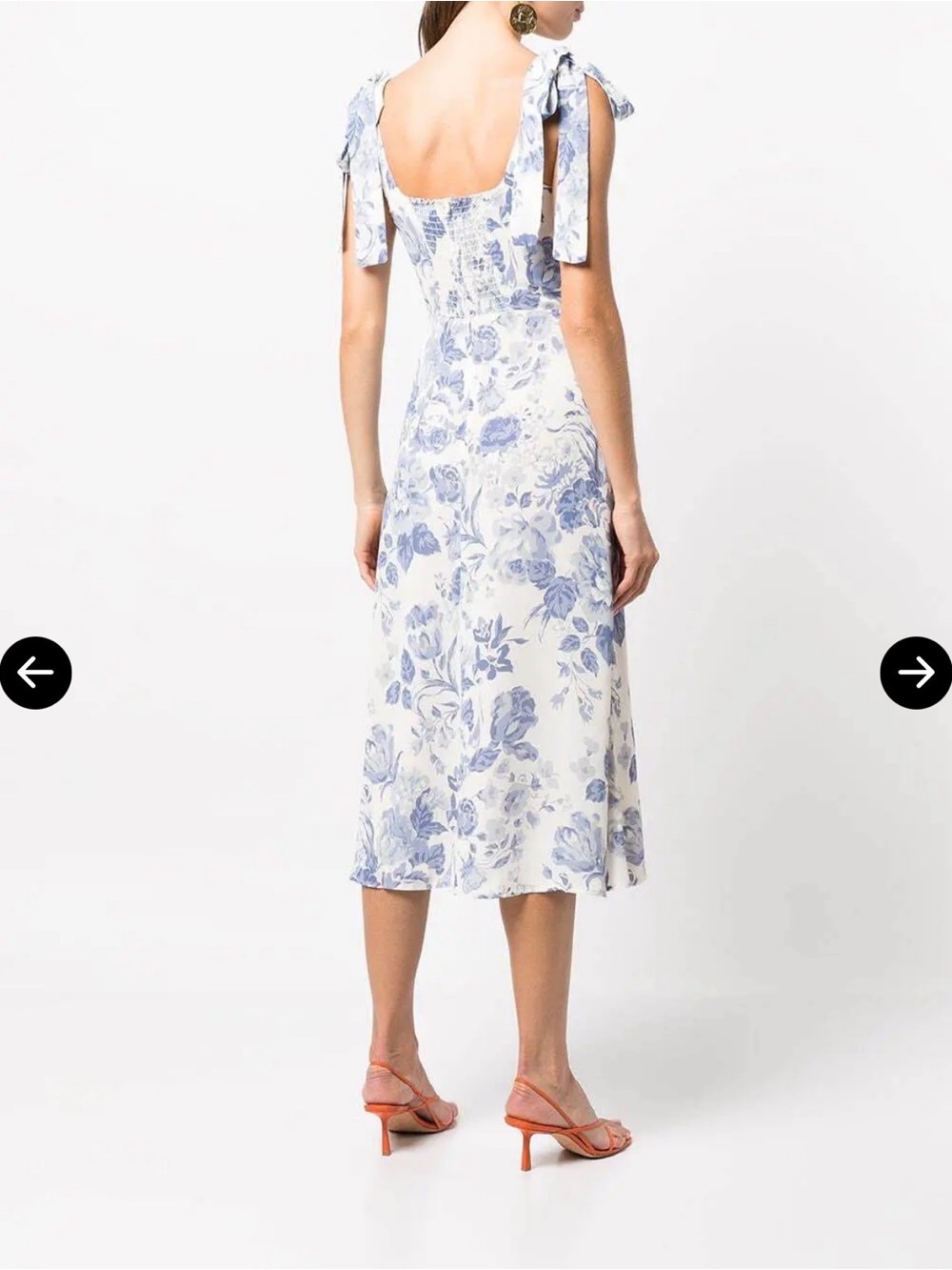 REFORMATION Twilight Floral-Print Midi Dress 4 - Picture 10 of 12